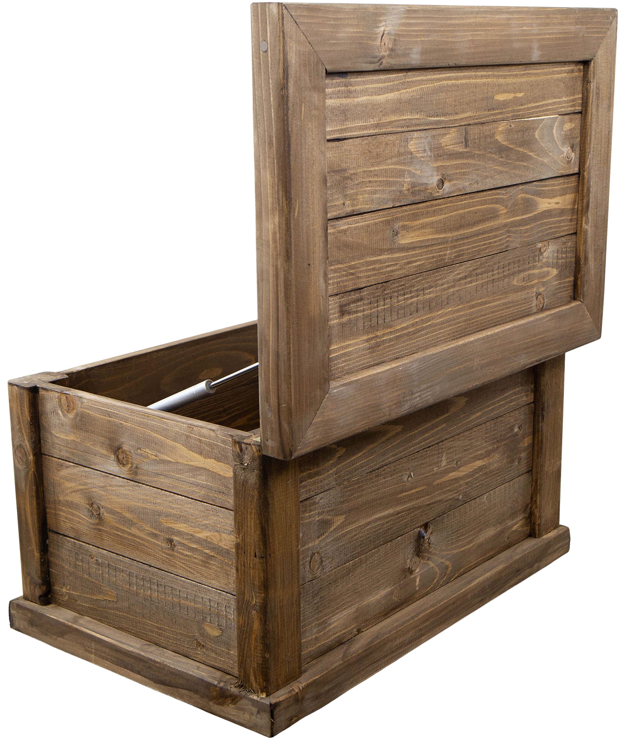 Kistenkolli Altes Land Massive Holztruhe mit Deckel und Schließzylinder Aufbewahrungsbox Hochzeitskiste Holz Truhe groß Maße 60x40x34cm Art: UK (braun)