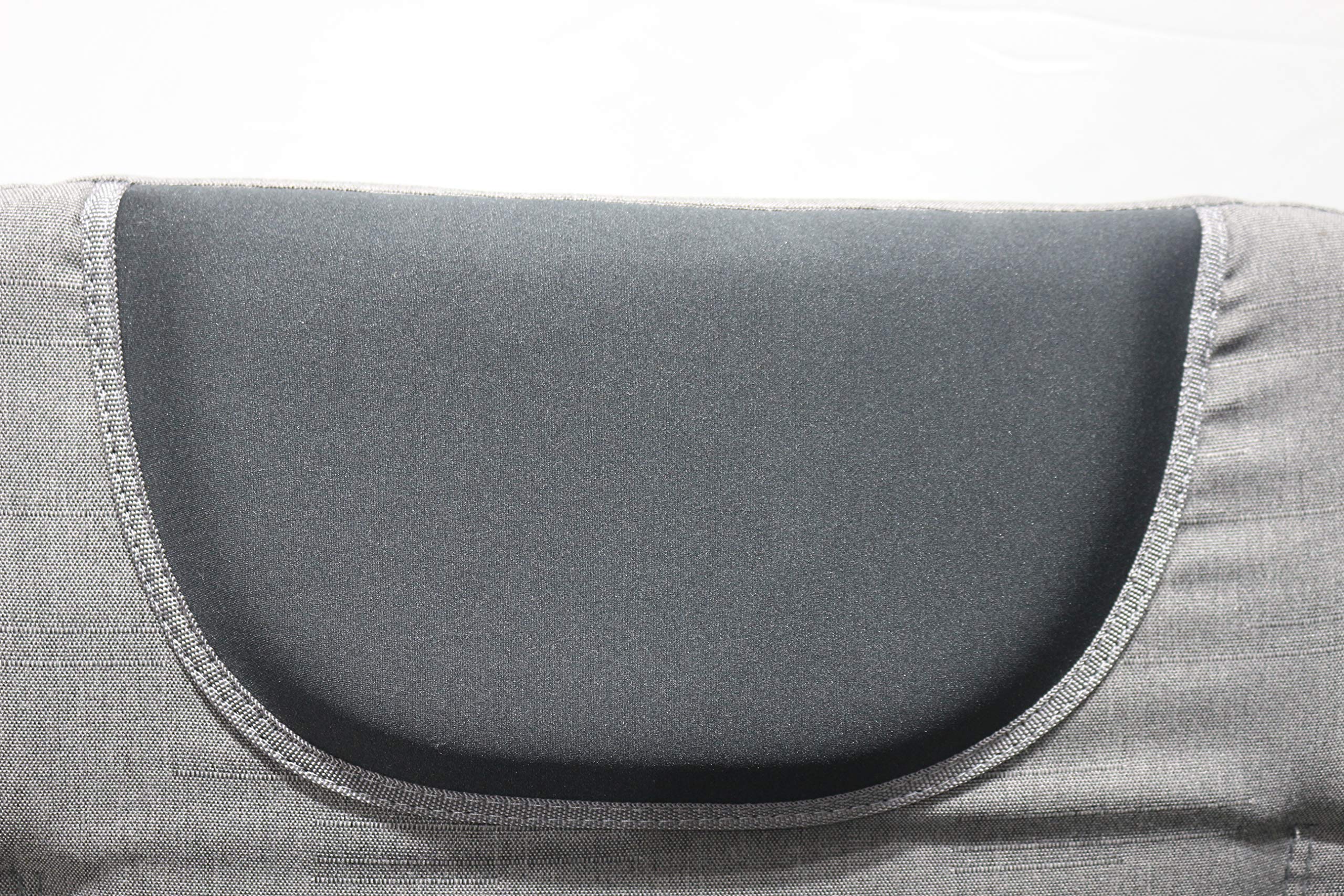 Homecall Chaise de camping pliable et rembourrée à dossier réglable (Gris)
