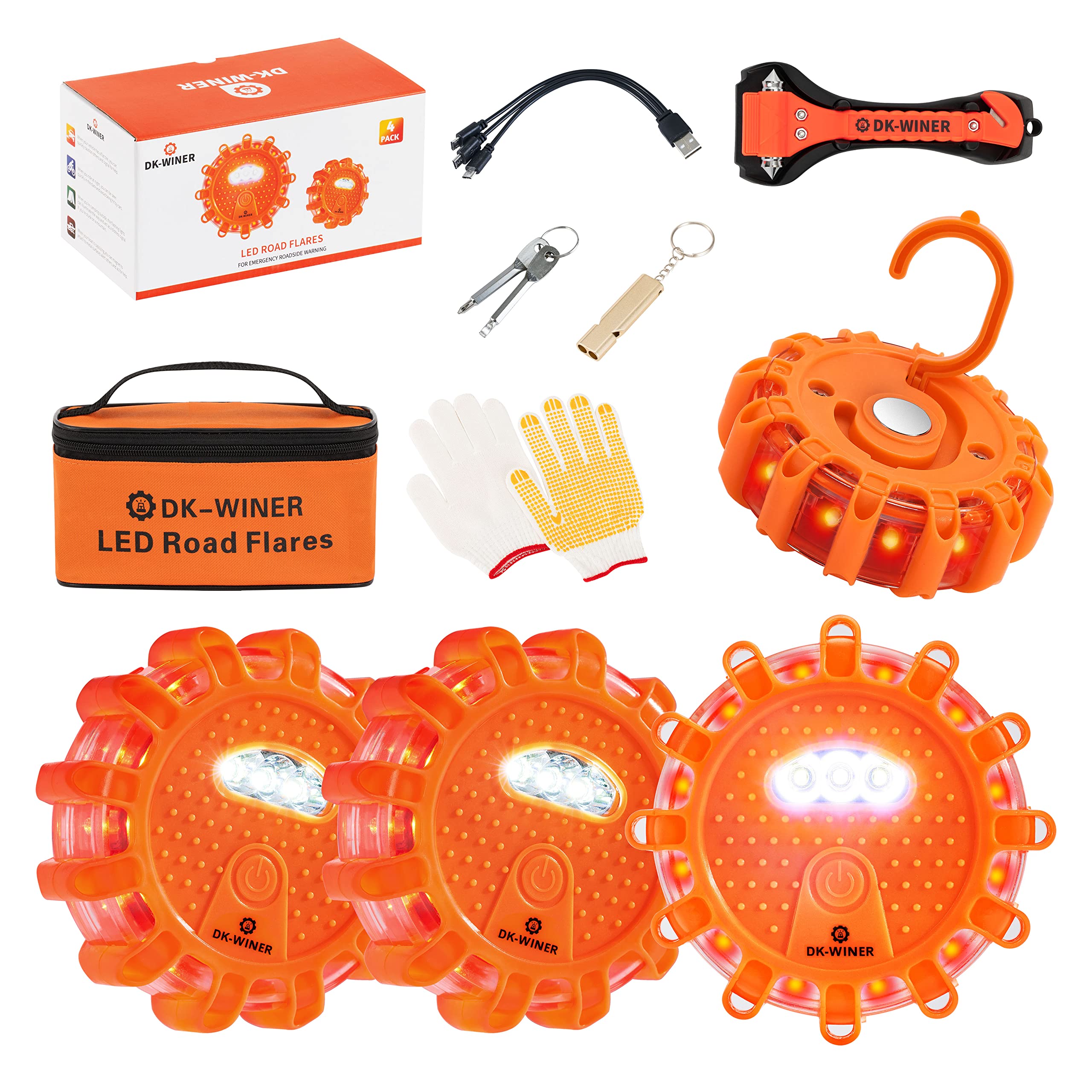 Buy DKWINER Led Road Flares Emergency Road Flares are a Versatile and