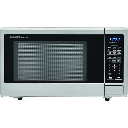 Amazon.com: SHARP Carrusel de acero inoxidable 1.8 pies cúbicos 1100W  encimera horno microondas (ISTA 6 embalaje), pie cúbico, 1100 vatios : Todo  lo demás