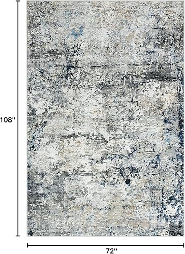 Miniatura 23 de Alfombras de área de 5 x 7 pies para sala de estar, antideslizante, lavable, resistente a las manchas, alfombra abstracta moderna de gran área
