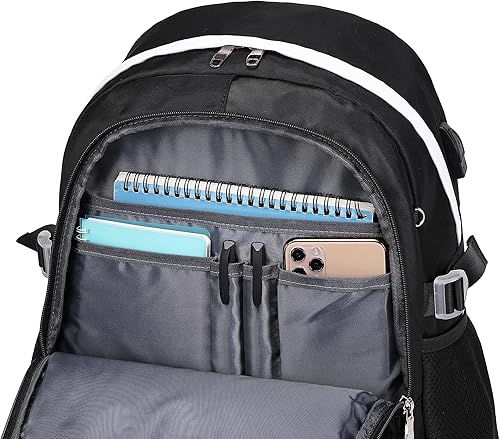 Miniatura 6 de Conjunto de mochila casual para mujer, conjunto de mochila escolar para niña, linda mochila para computadora portátil, color negro