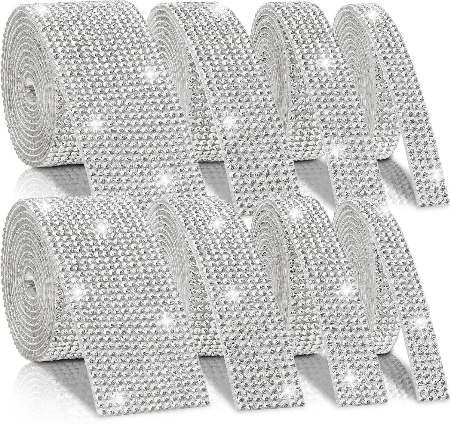 Amazon.com: LYXMYGS Rhinestone Ribbon Self Adhesive, 8-Yard Bedazzling ...