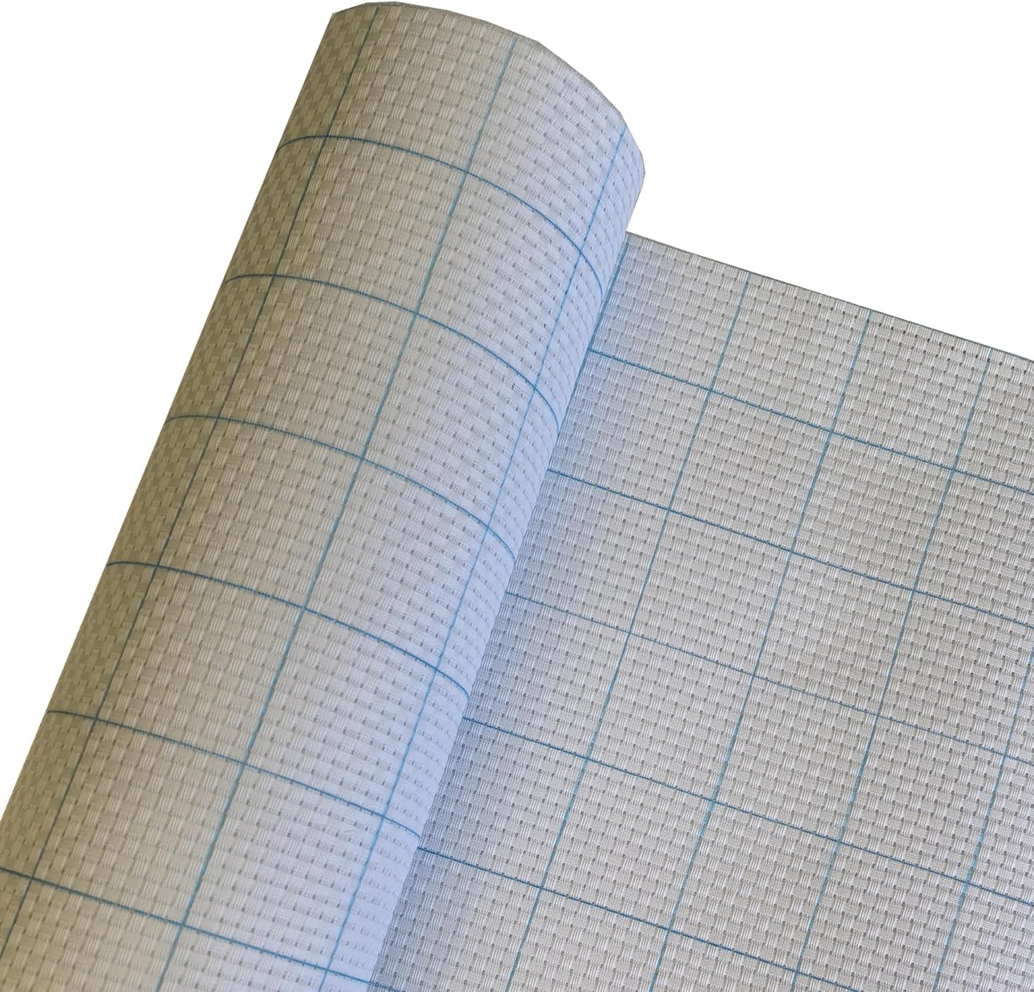 6 Count Grid Aida White Cross Stitch Fabric with Washable line (55" W x 39" L)