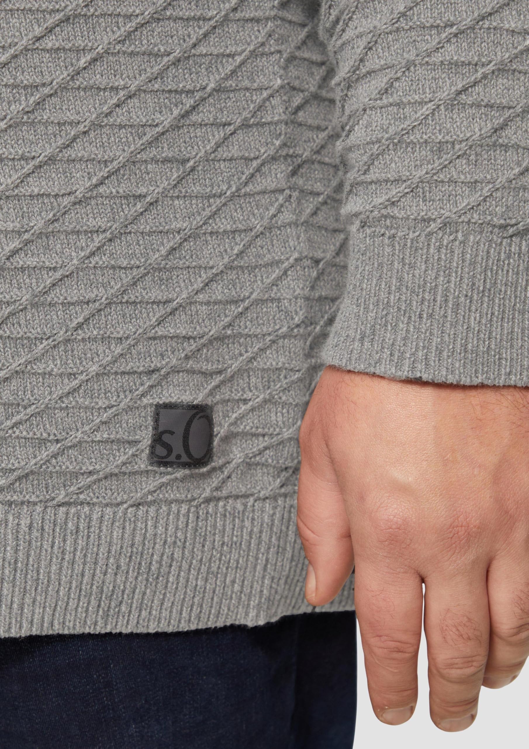 s.Oliver Herren 2160083 Pullover mit Strukturmuster (1er Pack)