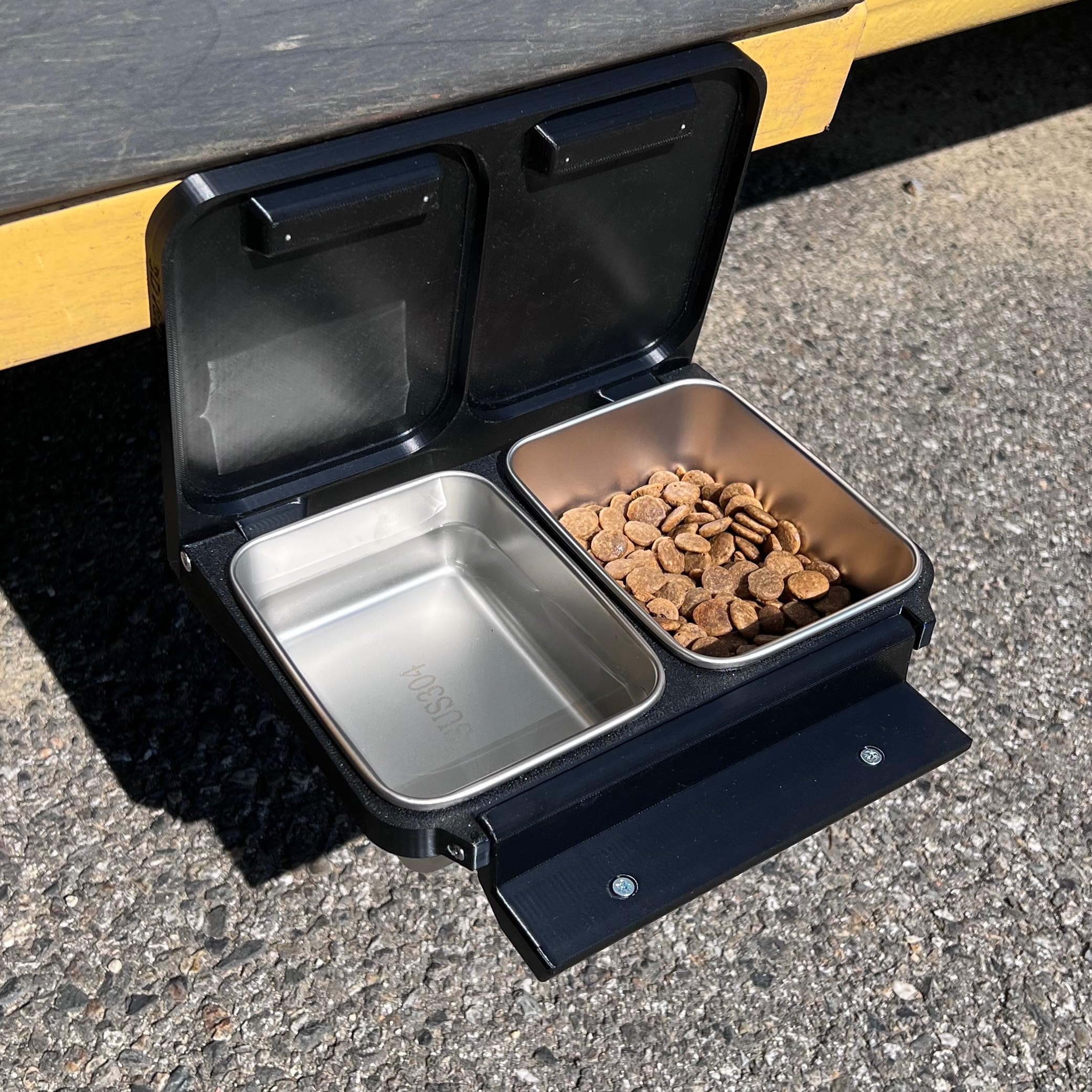 Gamelle aimantée compacte et Pliable 2x500ml pour Van et Camping-Car