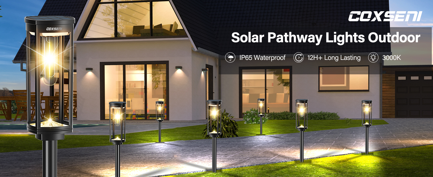 Solar Garden Lights, 6 Pack Bright Pathway Lights With Large - View #6