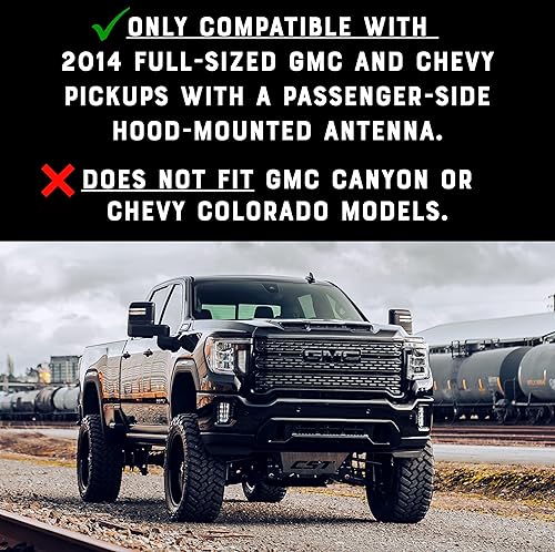 Miniatura 10 de EcoAuto Badass - Antena de repuesto para camiones Dodge RAM y Ford F150 F250 F350 Super Duty Ford Raptor Bronco - Diseño antirrobo - Antena de