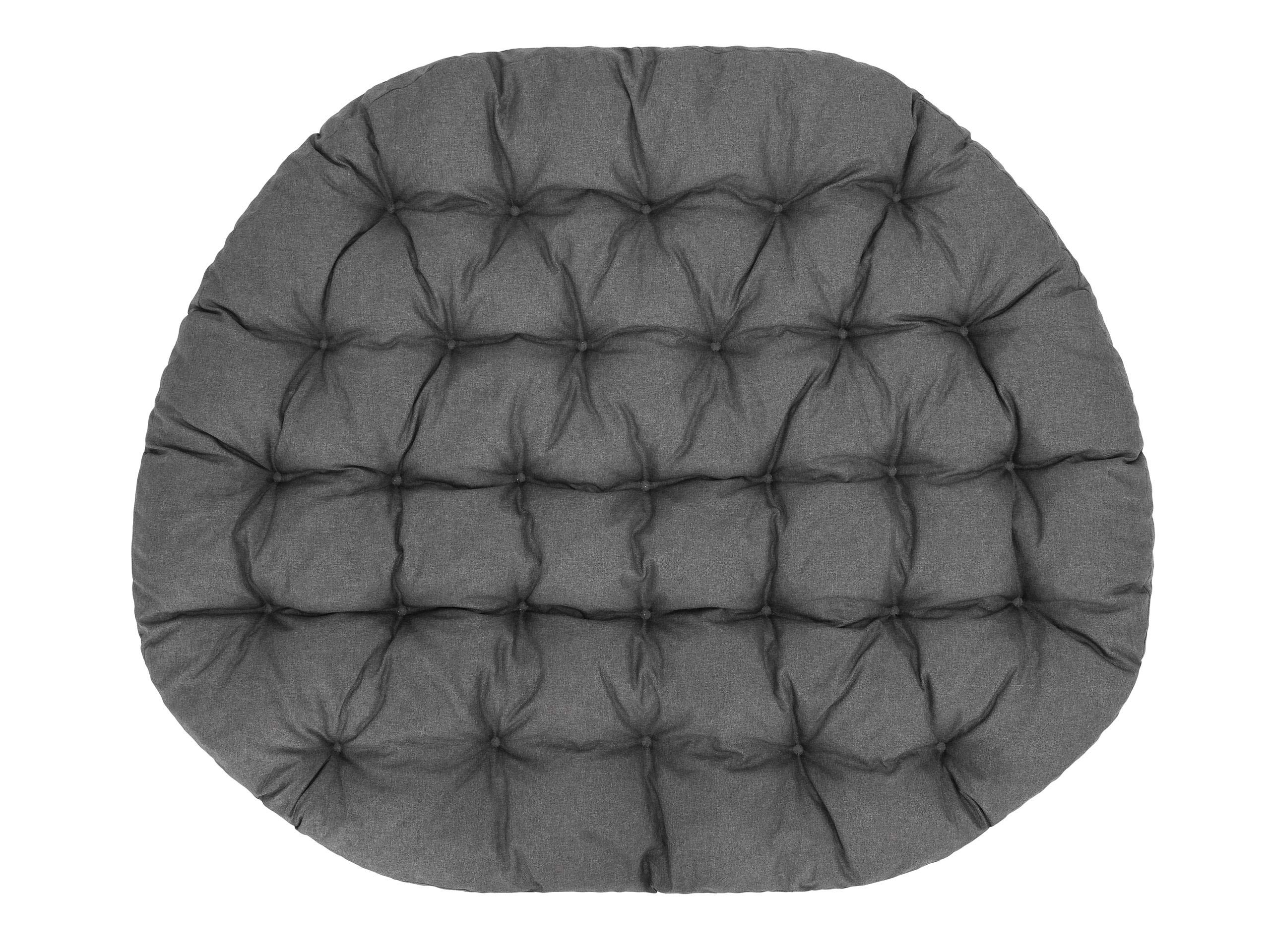 PillowPrim Hängesessel Kissen, Auflage für Polyrattan/Rattan Hängeschaukel, Polster, Hängekorb, Schaukel Korb, Schaukelkissen Rückenkissen in der Farbe Graphit