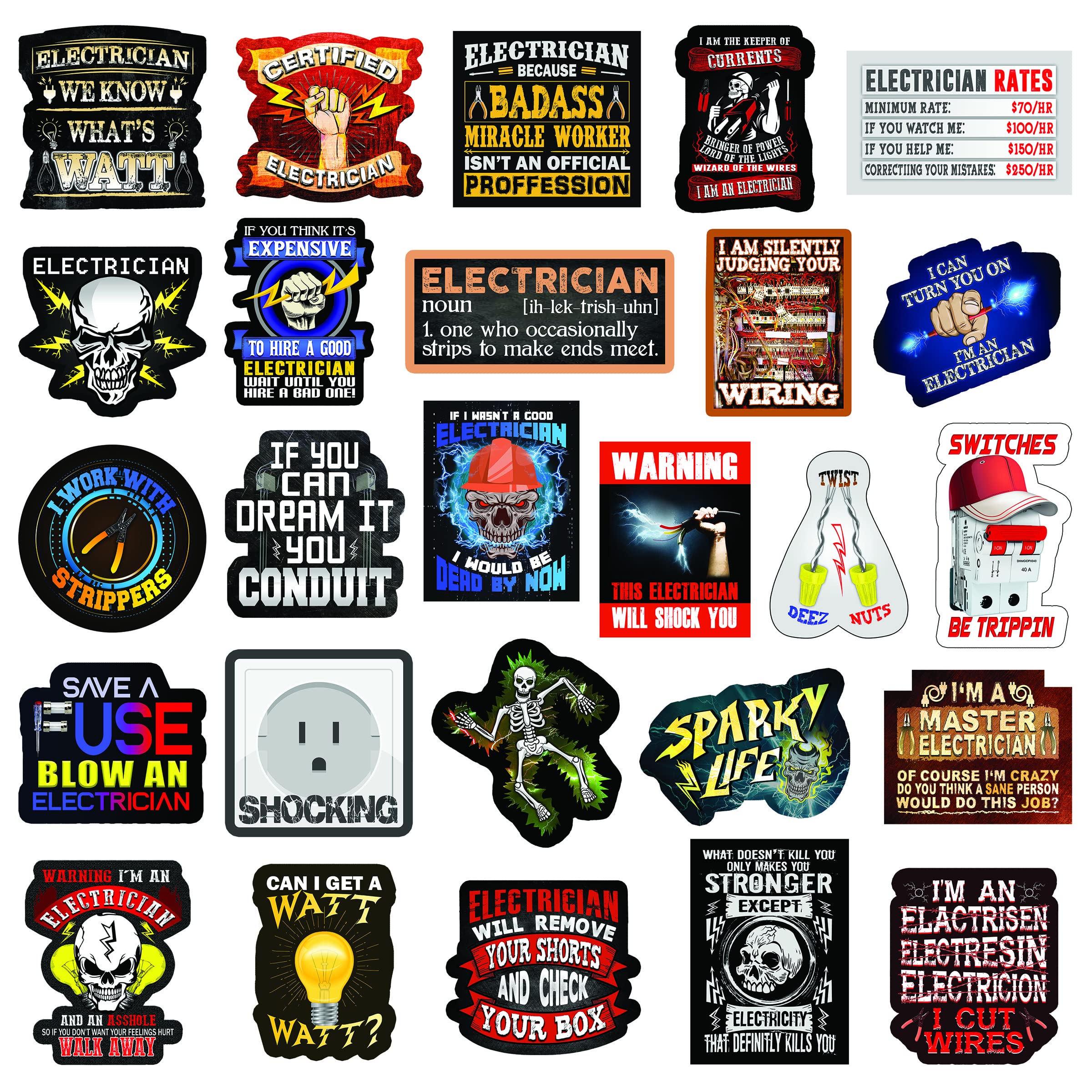 Buy Electrician Stickers These electrician hard hat stickers are