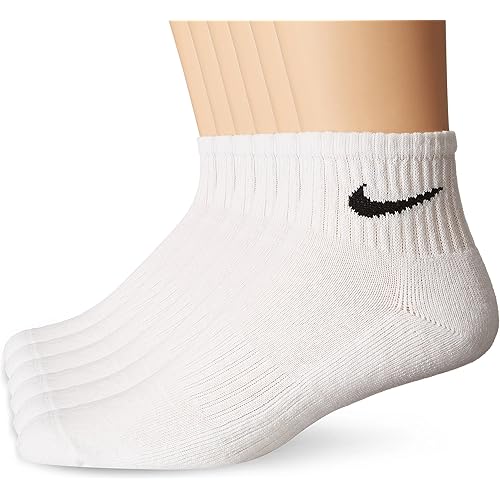 NIKE Performance Cushion Quarter Socks with Bag (6 Pairs)
