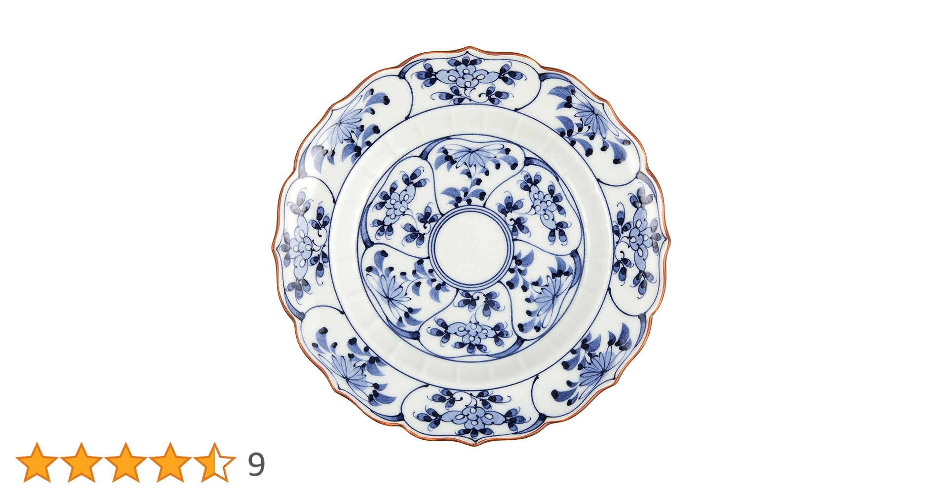 Amazon｜浜陶 波佐見焼 高山陶器 桔梗象嵌取皿 16cm 割草花紋様