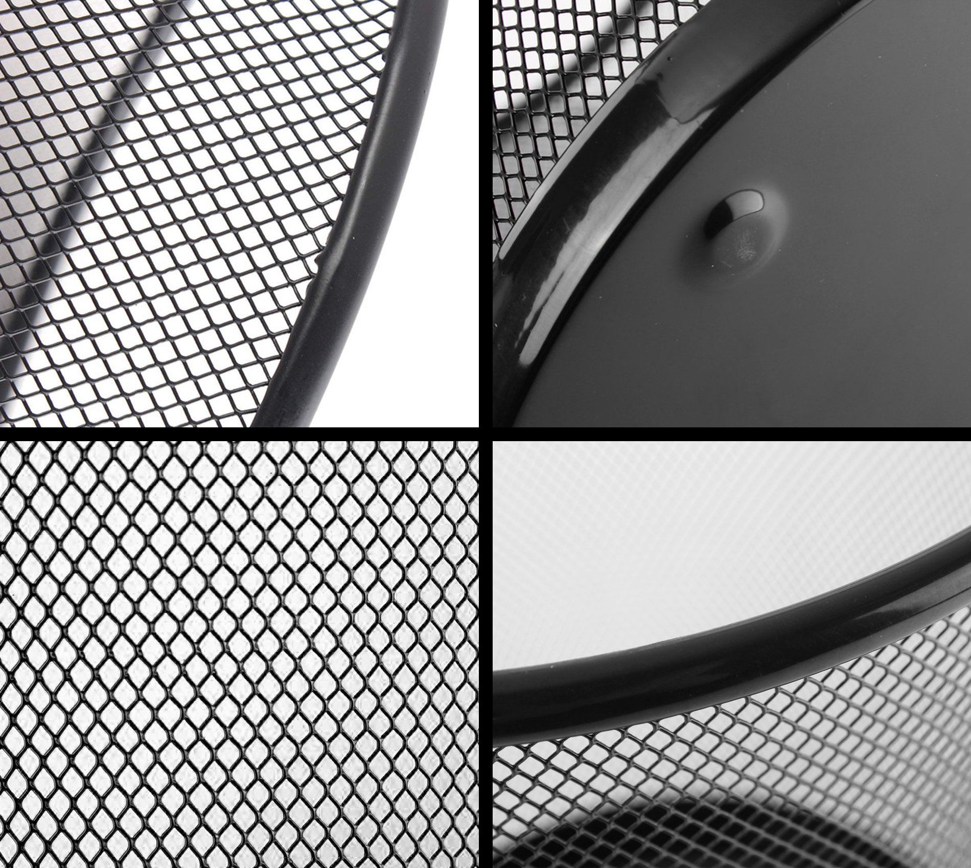 TIED RIBBONS Metal Mesh Big Size Dustbin for Living Room Office use Room Small Rooms School Bedroom Kids(Set of 2, Black,Metal Mesh) 4