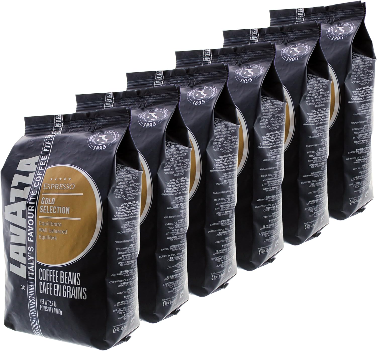 Lavazza Gold Selection Coffee Beans (6 Packs of 1kg) : Amazon.co.uk ...