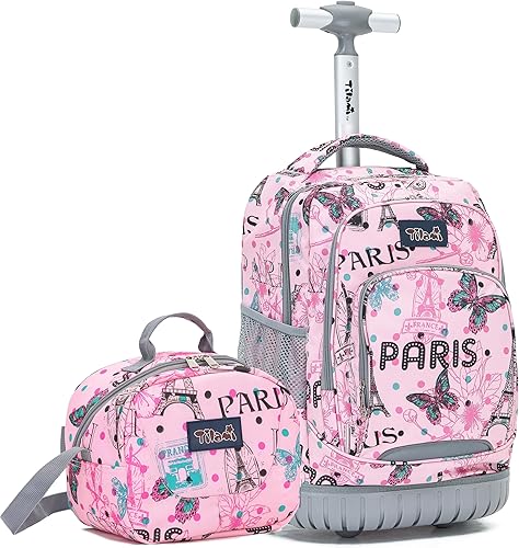 Mochila con ruedas para niños de 18 pulgadas, nueva mochila TILAMI para laptop con ruedas para niños y viajes escolares