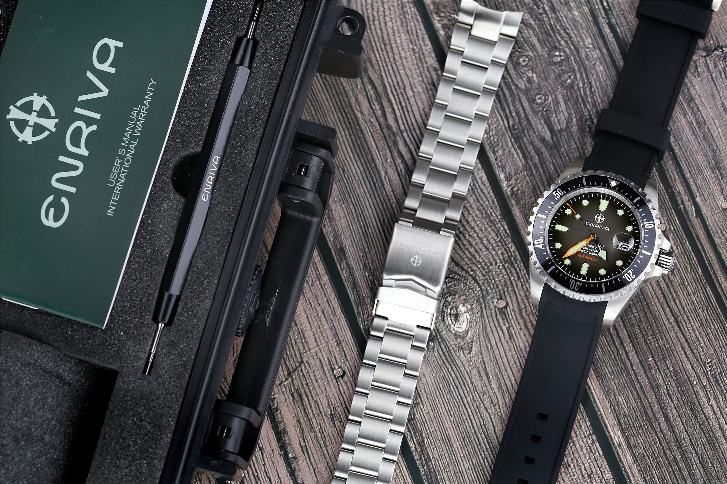 Dive Wristwatch Enriva Dive Watch Enrivaenriva Mens Automatic Pro