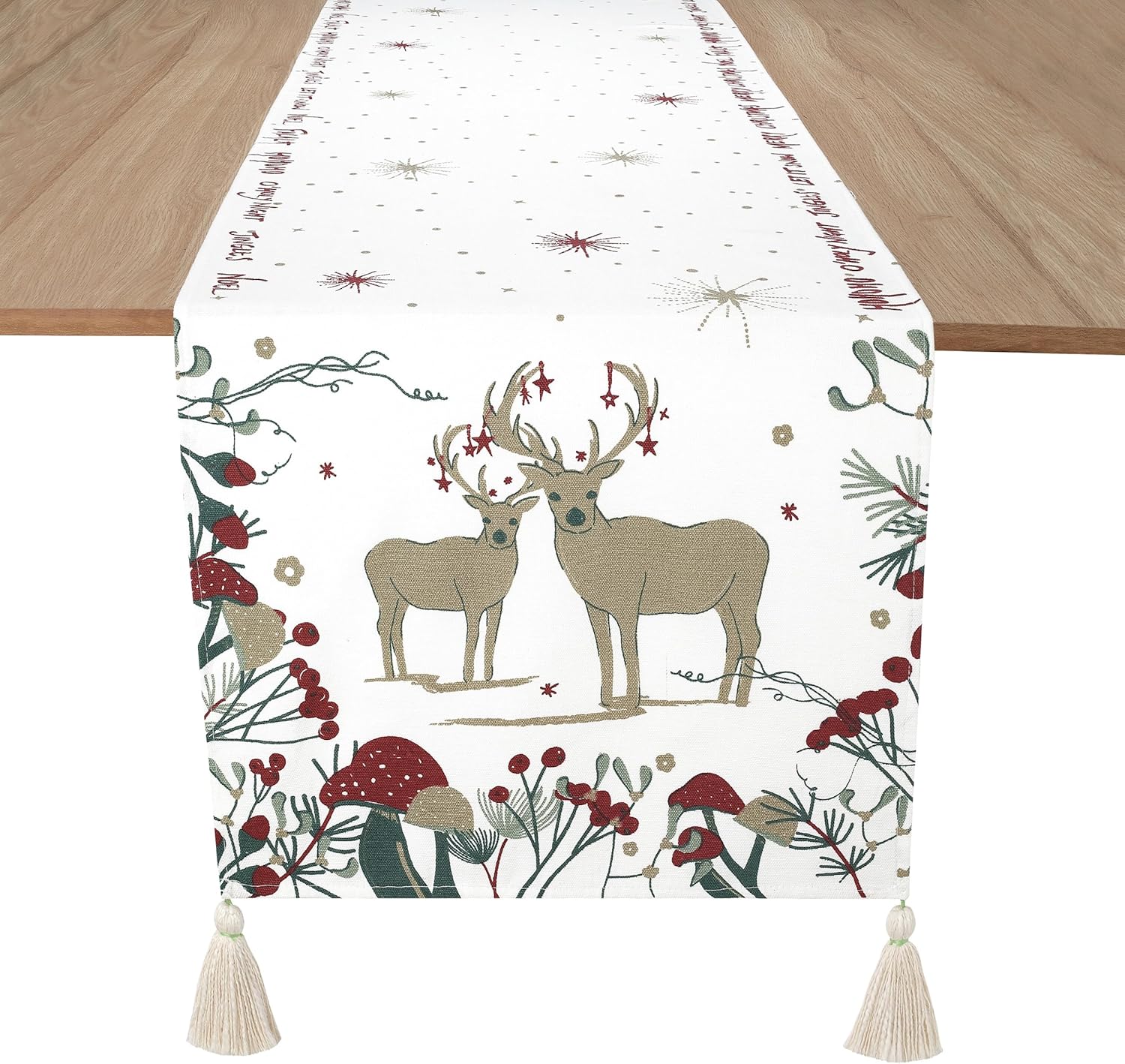 Folkulture Christmas Table Runner 108 Inches Long for Indoor Christmas
