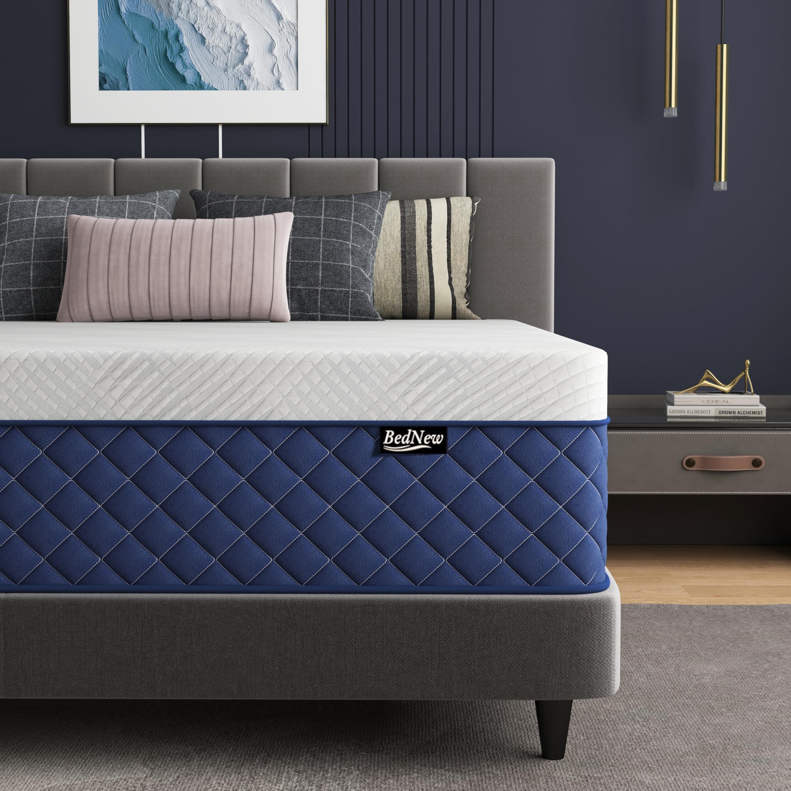 Bednew マットレス ダブルサイズ ポケットコイル 極厚30cm 中程度の硬さ ポケットコイル 高反発 エッジサポート 静音 体圧分散 通気性 抗菌加工 圧縮配送 (140×195×30cm)