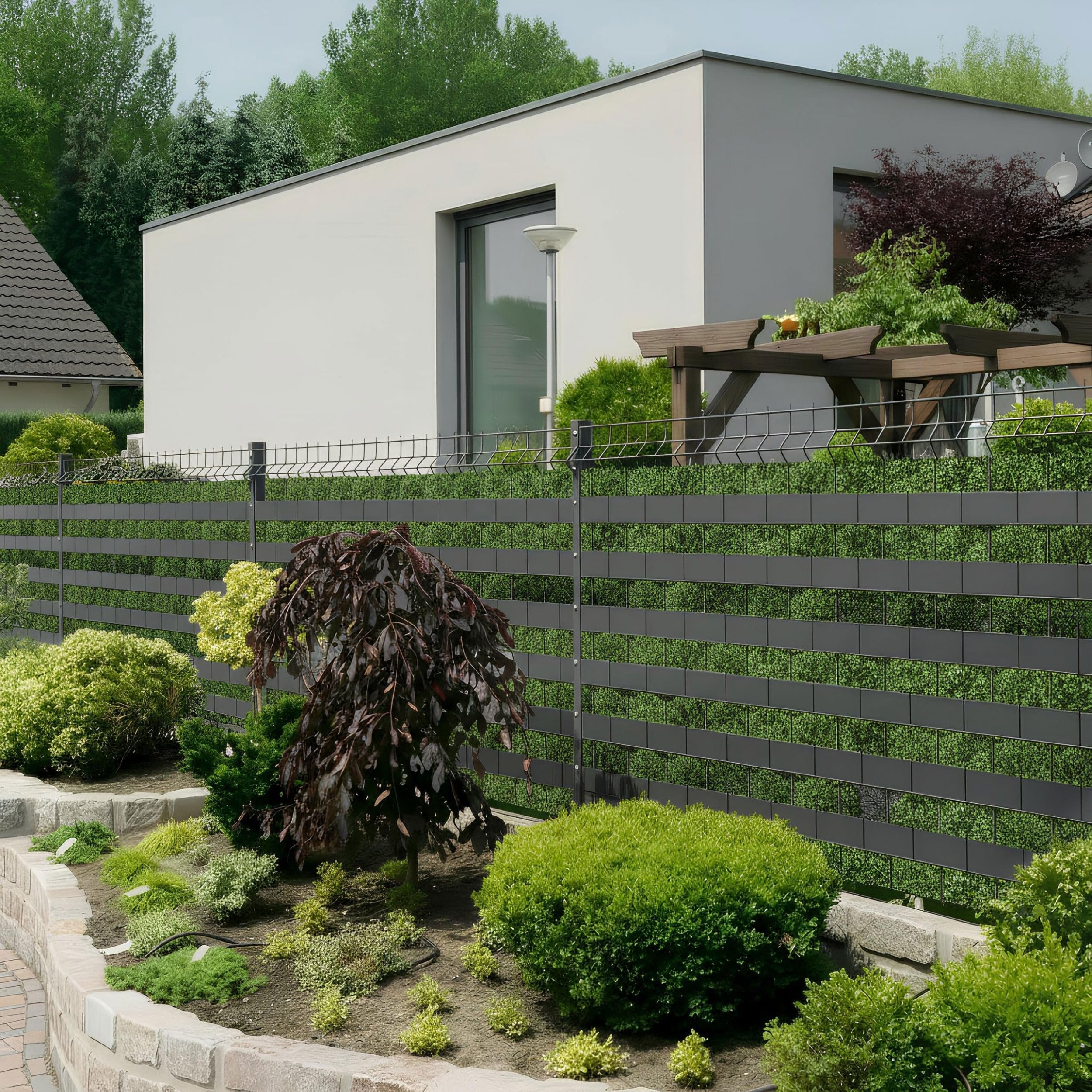 Quest Bande Brise-Vue en PVC 10 cm Résistant aux UV - Anthracite, 52 m