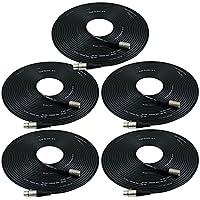 Vista 11 de GLS Audio Cables de conexión de cable de micrófono de 25 pies - XLR macho a XLR hembra cables de micrófono negro - Cable de serpiente de micrófono