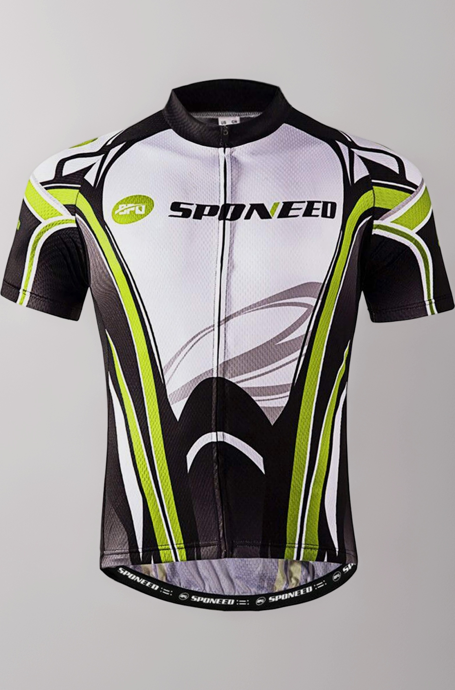 Bicycle Shirts for Men Cycling Jersey Man Biking Tops Breathable Short Sleeve Bike Polo Shirt US L Green White