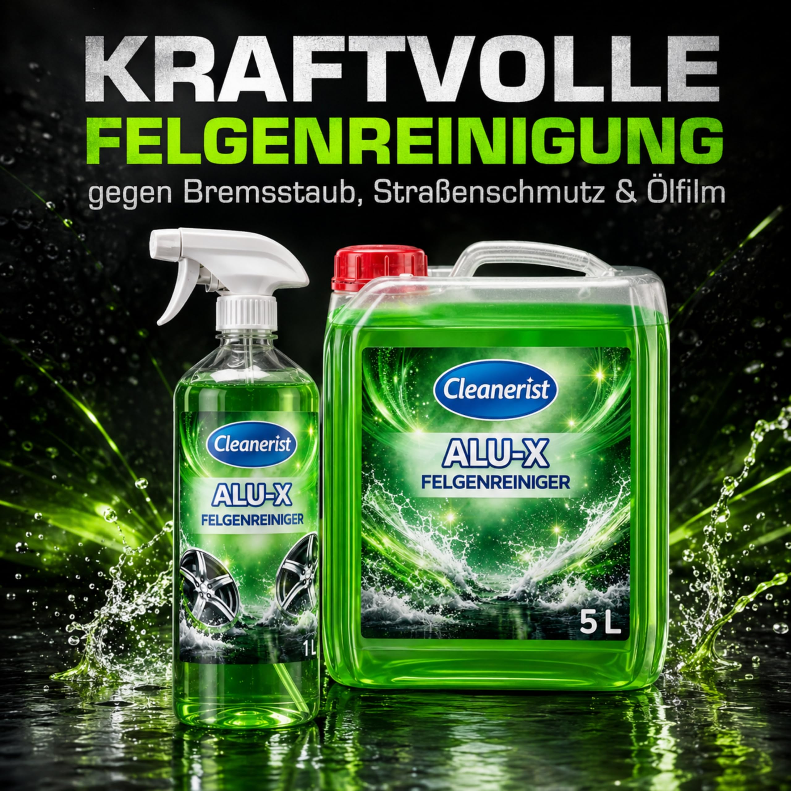 Cleanerist | 2x 5L Felgenreiniger für Alufelgen und alle anderen Felgentypen - anwendungsfertig mit Säure-Formel gegen Bremsstaub und Strassenschmutz - für PKW und SUV
