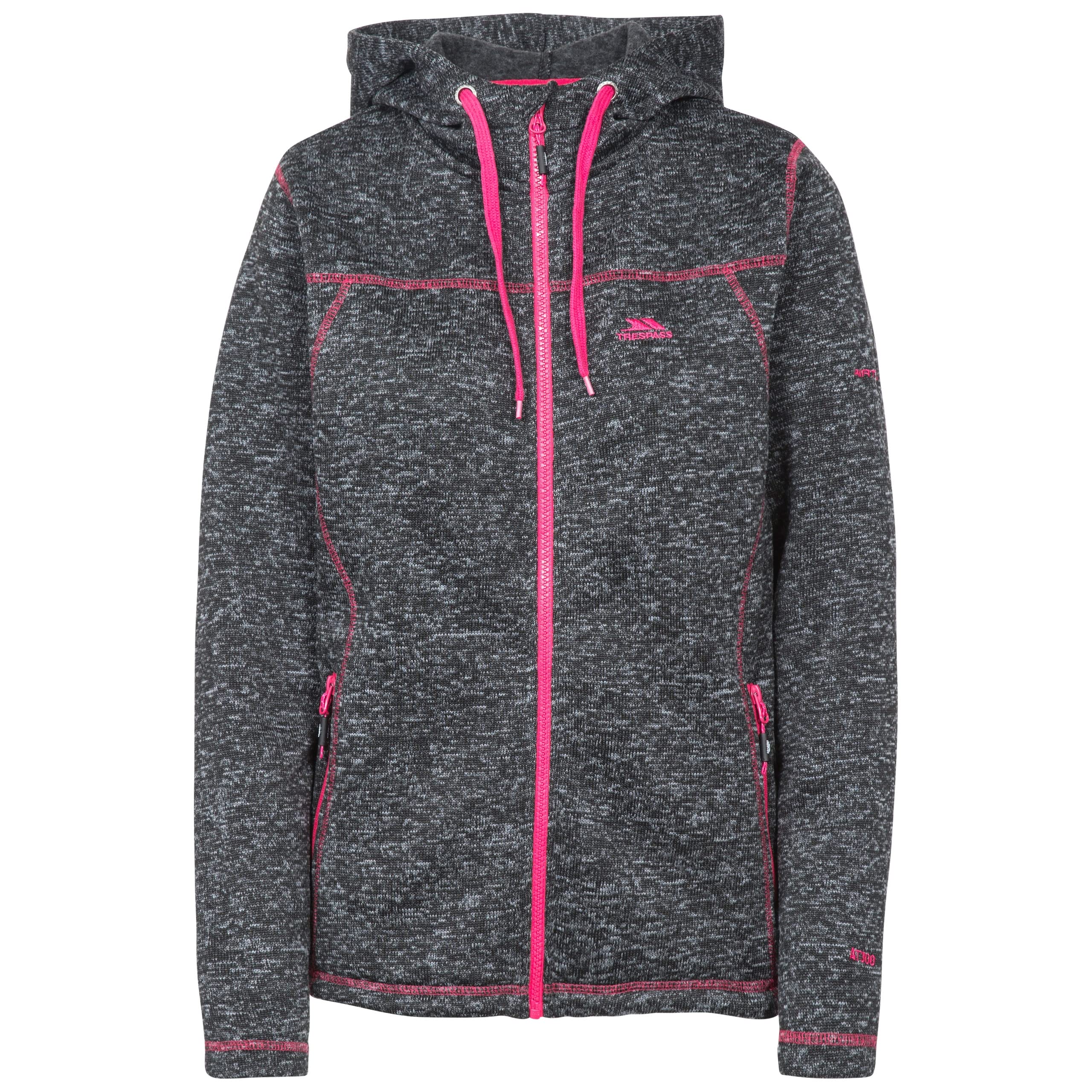 Trespass Womens Hoodie Fleece Jacket Full Zip Female Walking Casual Odelia