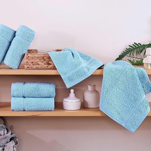 Miniatura 5 de Hawman Linen - Juego de toallas pequeñas de algodón turco auténtico, prémium, con calidad de hotel, máxima suavidad y absorción, ideales para la