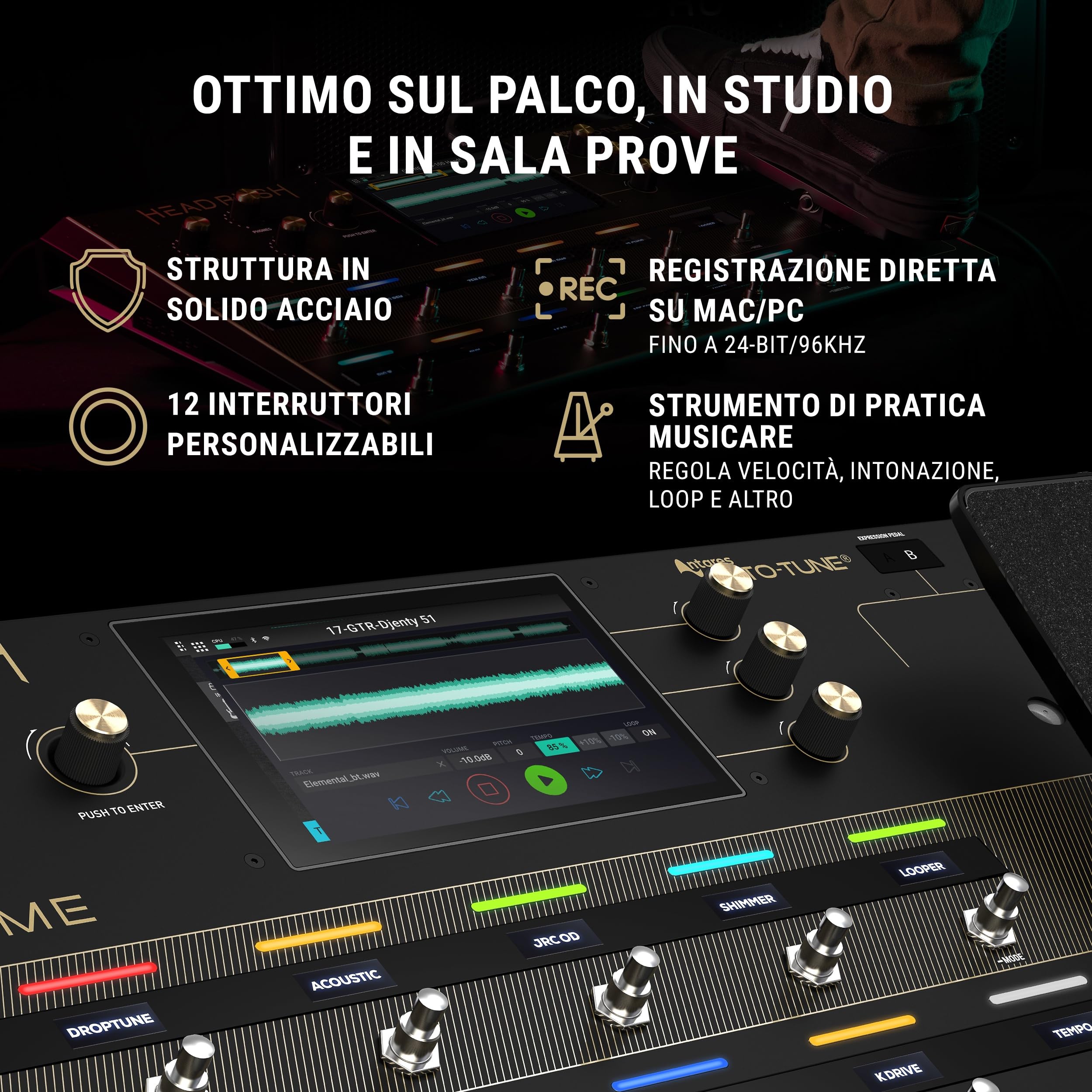 HeadRush Prime e FRFR112 MK2 - Pedaliera multieffetto per chitarra e voce, e 12-inch ampli da 2500W per chitarra e basso con Bluetooth