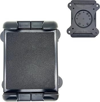 Universal VESA AMPS Mounting Holder for Tablets w/Spring Loaded Clamp that Will fit iPad Galaxy Tab Tablet up to 14" inch Screen & 0.70" Thick 75x75 | 100x100 | AMPS 2/4 Hole Mount Pattern