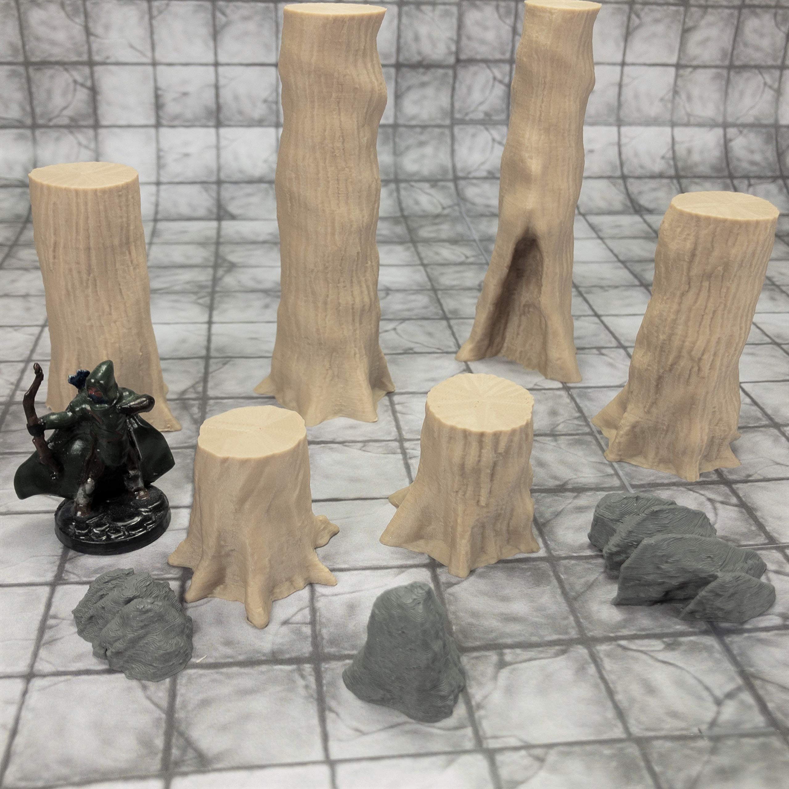 Extruded Gaming Beech Trees Set 3