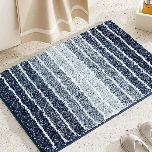 Miniatura 7 de Alfombra de baño antideslizante, alfombras de baño extrasuaves y absorbentes, lavable a máquina, tapetes de baño para suelo de baño, bañera y ducha,