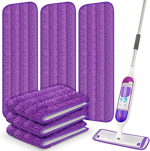 Paquete de 6 almohadillas reutilizables para mopa Swiffer PowerMop, almohadillas de madera para mopa eléctrica, almohadillas de repuesto para mopa