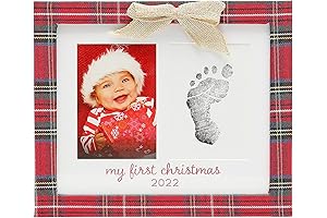 Plaid Print Keepsake Holiday Frame Photo Frame, My First Christmas 2022