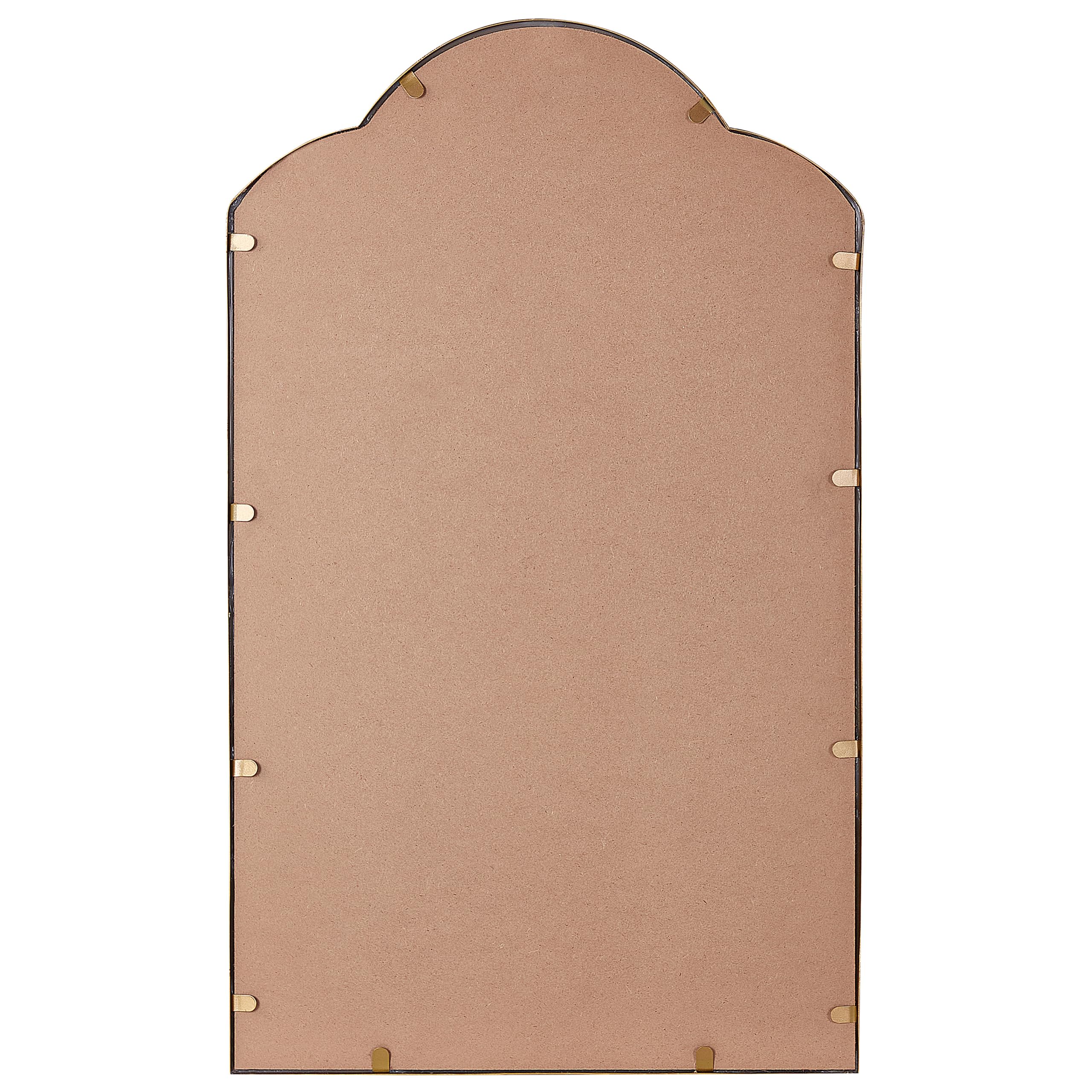 Beliani Faltbare Tischspiegel mit Zwei Flügeln Faltbare Make-up-Spiegel 87 x 77 cm Gold Savilly