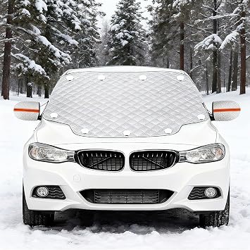 Windshield Cover with 9 Magnets, Winter Shield for Cars, SUVs & Vans