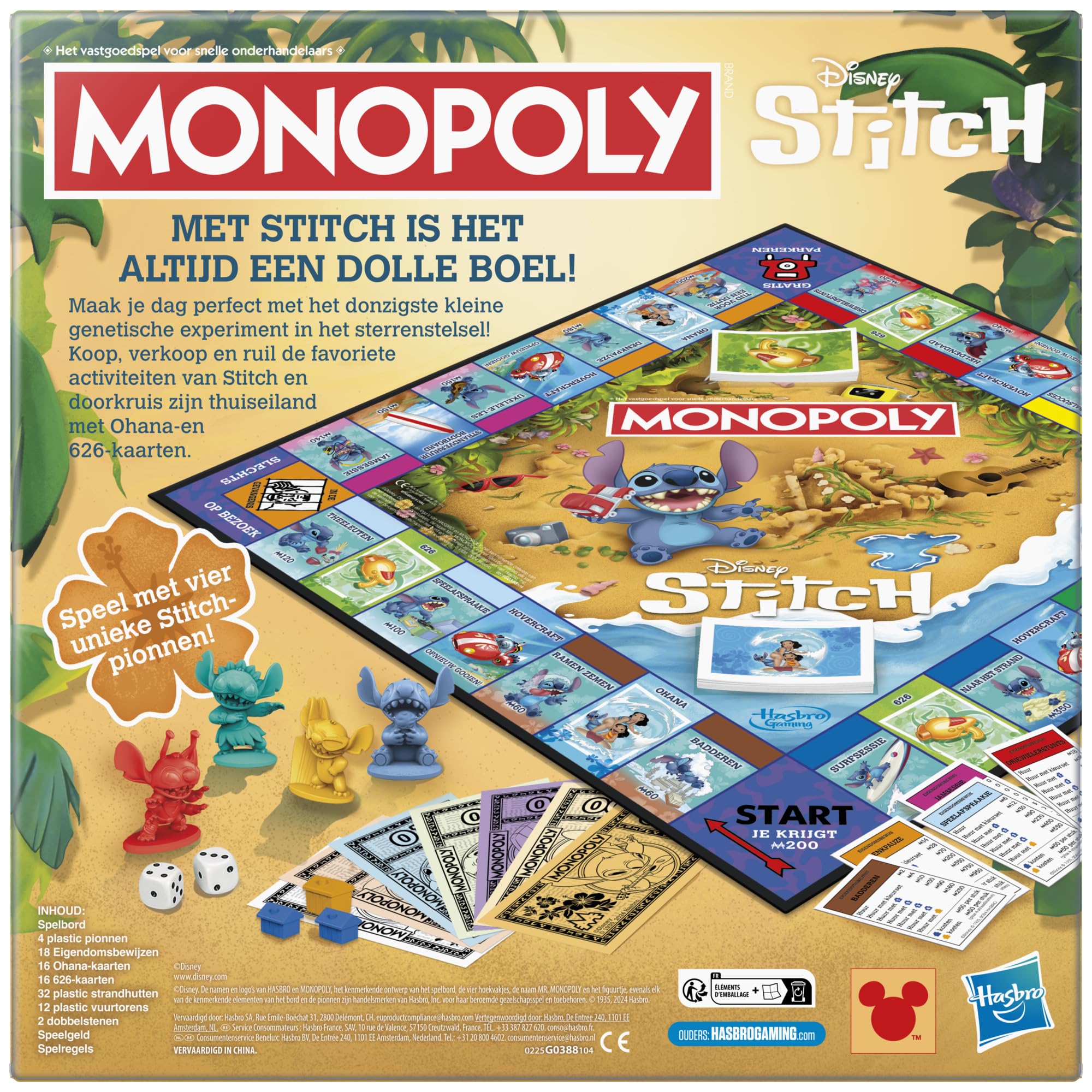 Disney Stitch gra planszowa Monopoly Edition - wersja holenderska
