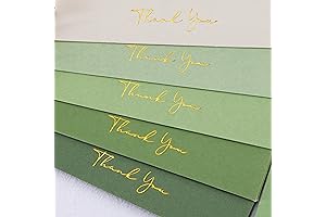 Crisp Sage Green Modern Thank You Cards with Envelopes and Sticker