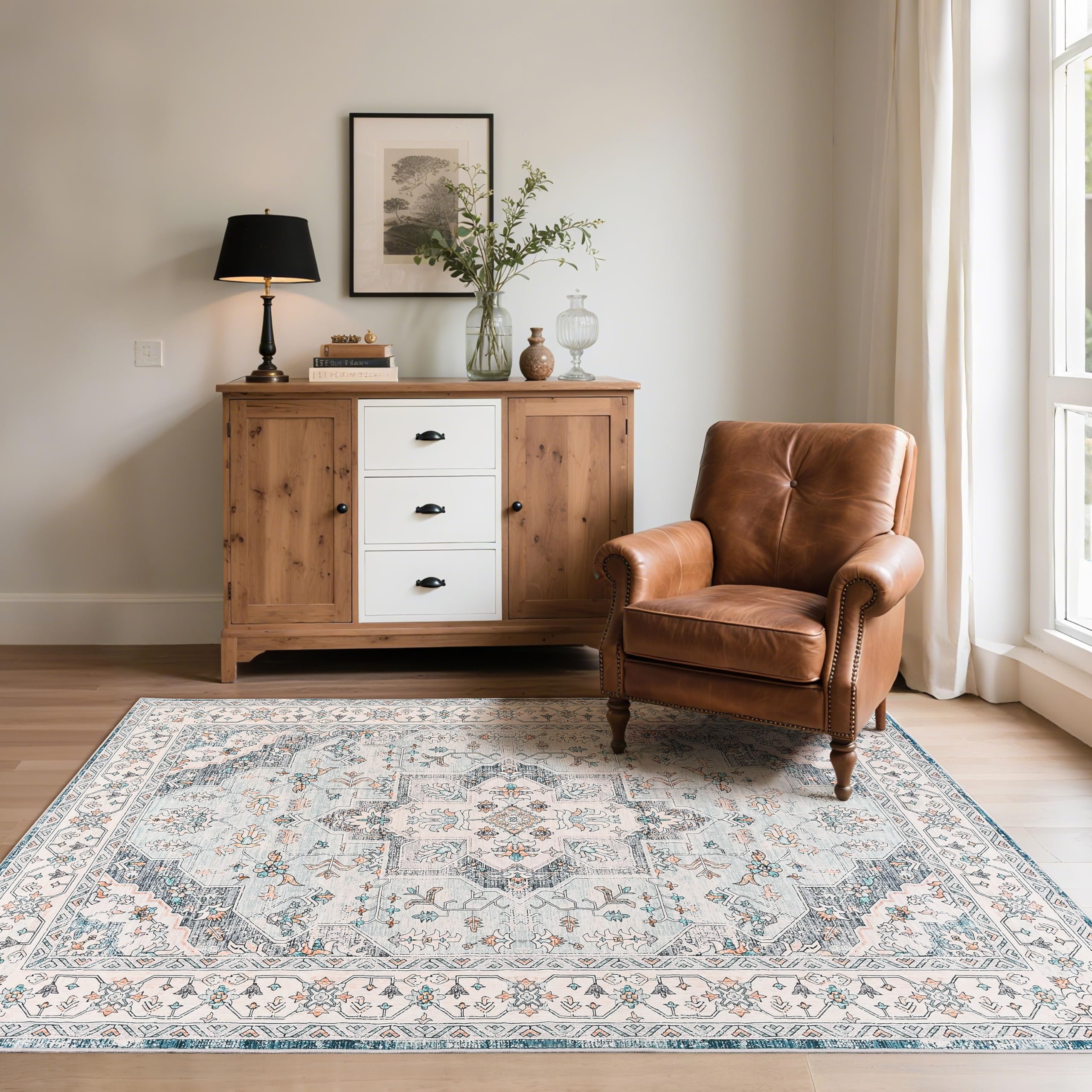 Amazon.com: CRYPTOLITE Vintage Area Rug 5x7 Rugs, Machine