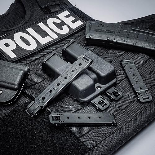Miniatura 3 de Molle-Lok de 3 pulgadas (par con accesorios de montaje) - Molle-Lok Clip de fijación para chalecos, mochilas, fundas, bolsas Mag, TASER y más -