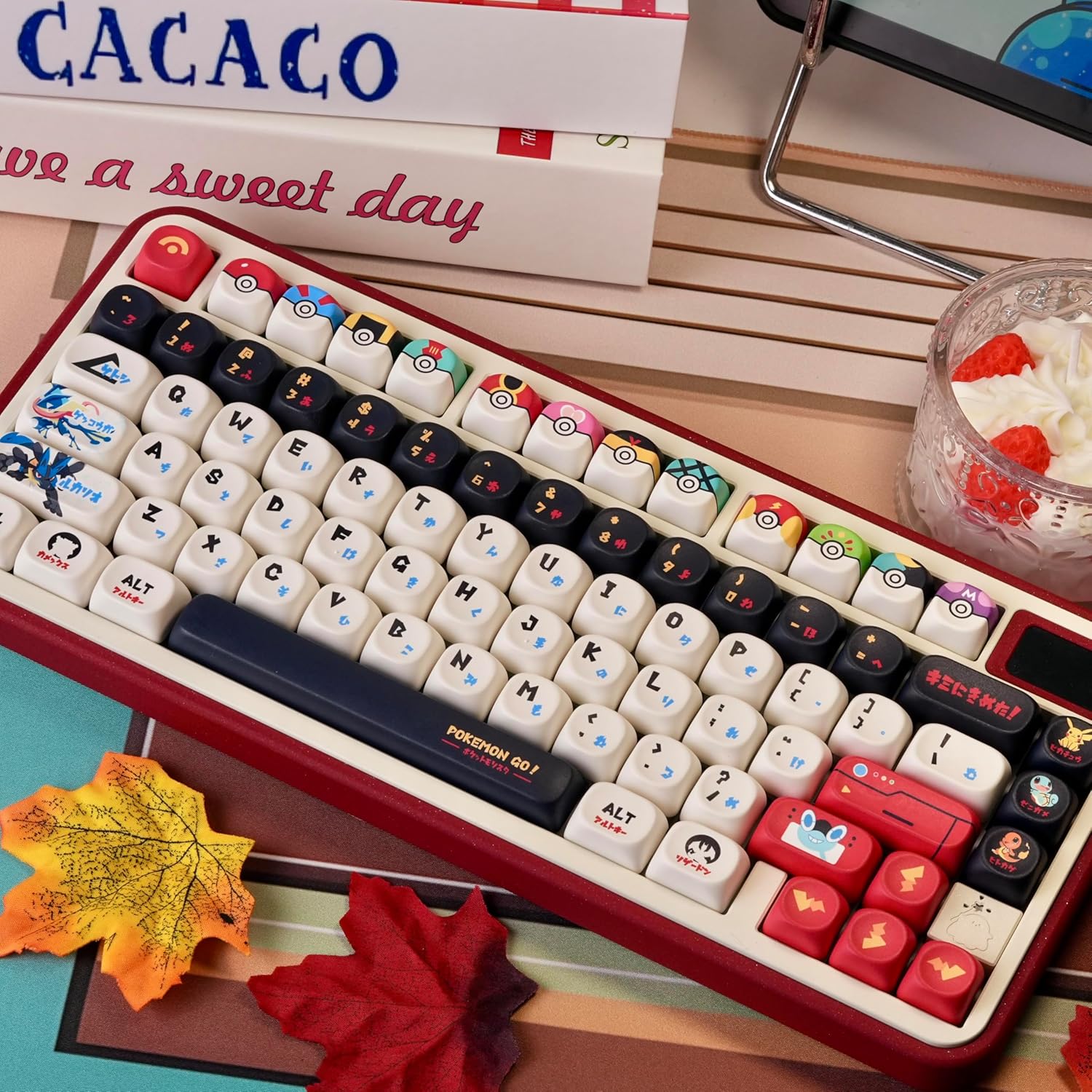 Anime Themed PBT Keycaps 140 Keys, MOA Profile 5-Side Dye-Sublimation Keycap Set with Colorful Character Patterns for Gateron Cherry MX Mechanical Keyboards​