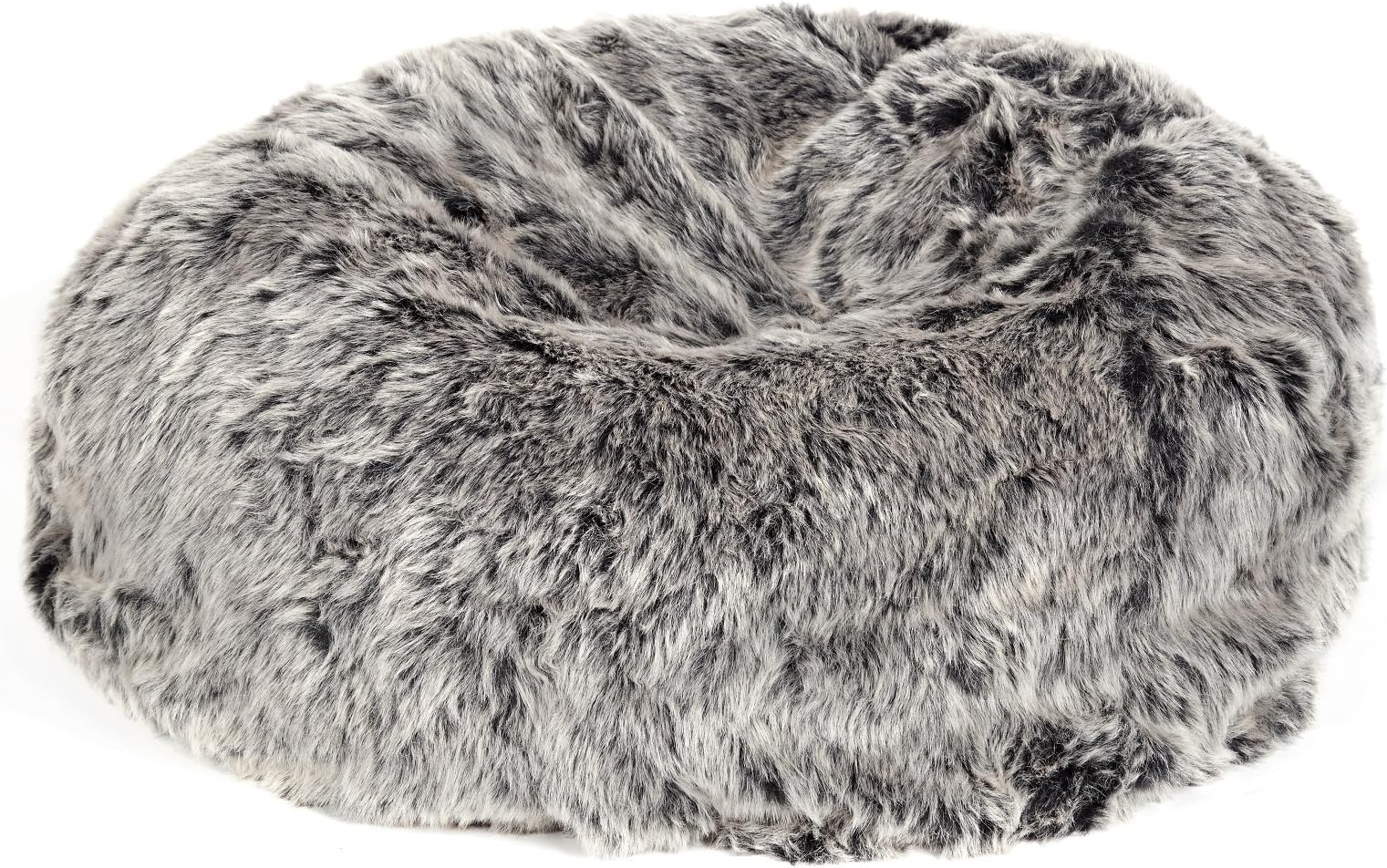 CDI Furniture Faux Fur Donut Bean Bag, Grey