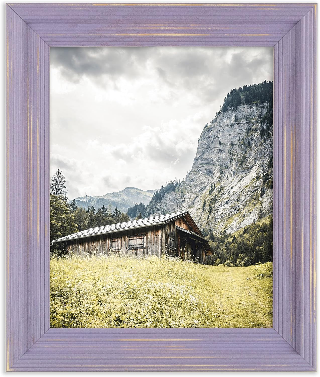 The Rusty Roof-Distressed Cimarron French Lilac-Solid Wood Picture Frame-3x5