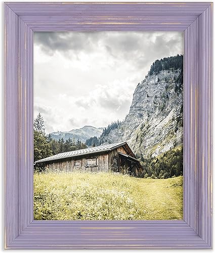 Miniatura 5 de Marco de fotos color lila francés envejecido de madera maciza, 16 x 20 pulgadas