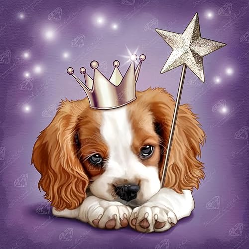 Miniatura 87 de DIAMOND ART CLUB Kit de pintura de diamante de zorro, manualidades divertidas para adultos, lienzo de arte redondo de diamante, 13 x 16 pulgadas