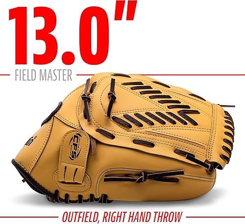 Vista 18 de Franklin Sports Field Master Baseball + Softball Glove - Field Master Adult + Youth Baseball + Softball Mitt - Men's + Women's Gloves - Right Hand