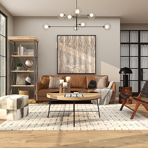 Miniatura 8 de Deco 79 Globo de madera de mango 9 x 8 x 13 pulgadas marrón