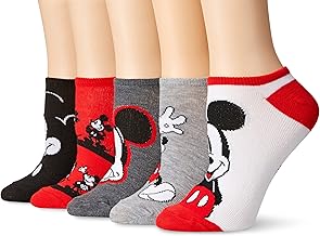 Disney Women's Mickey Mouse 5 Pack No Show Socks