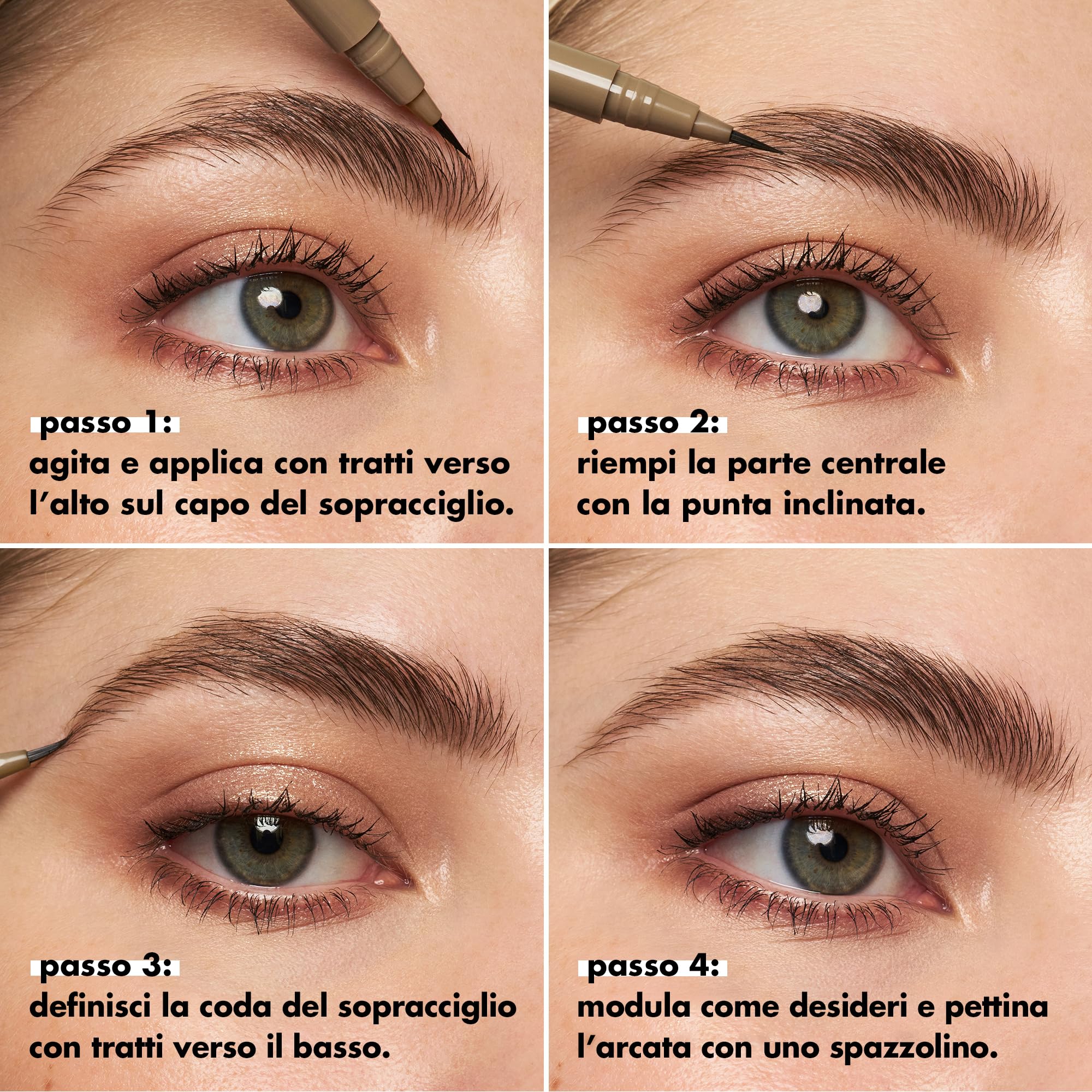 e.l.f. Holy Strokes Micro-Fine Brow Pen, Per Sopracciglia Dall'aspetto Naturale, Lunga Durata, Formula Waterproof, Resistente alle Sbavature, Vegano & Cruelty-Free, Espresso