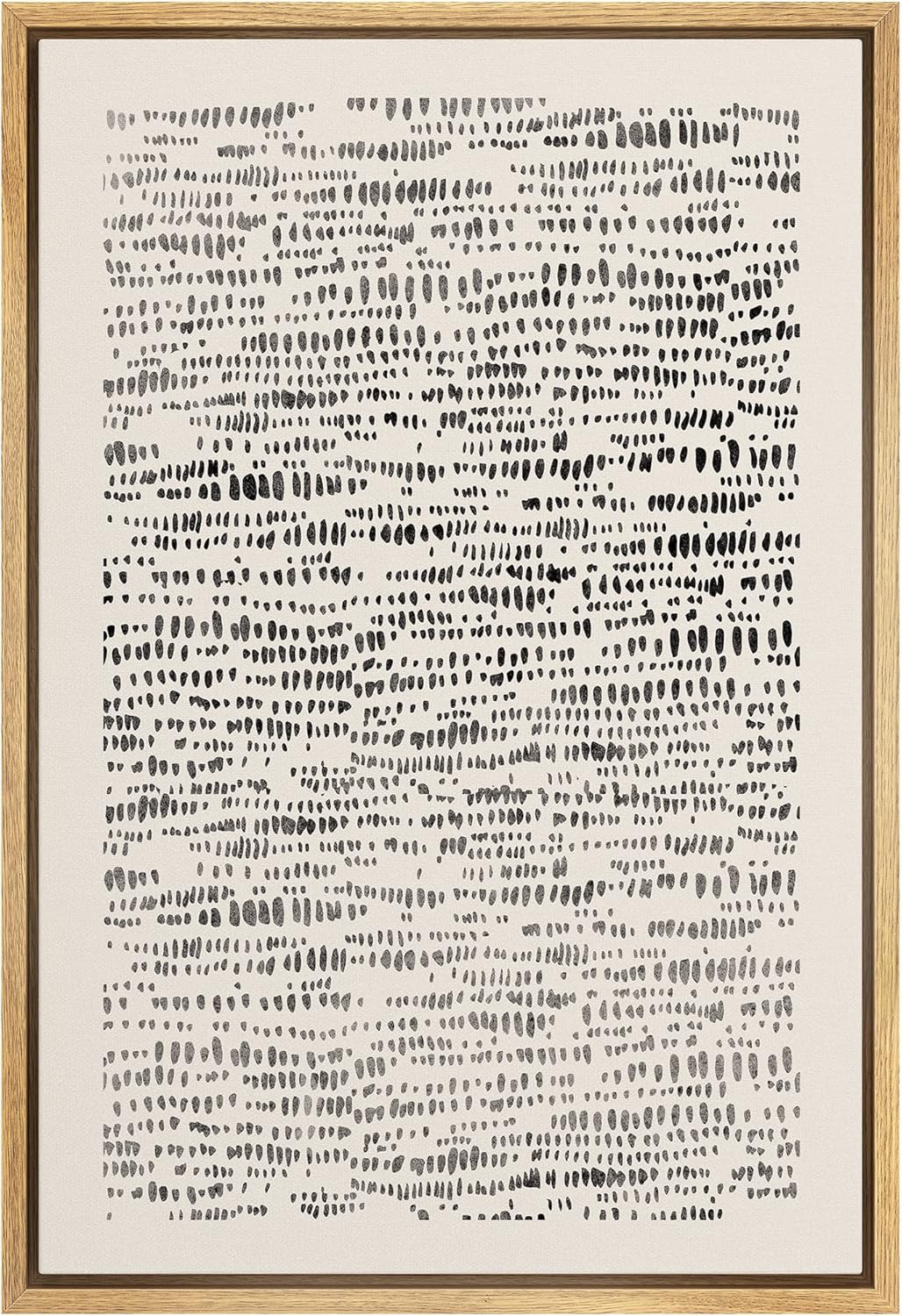 SIGNWIN Framed Canvas Print Wall Art Dark Gray Pastel Sketchbook Graphite Pattern Abstract Shapes Drawings Art Decorative Contemporary Duotone for Living Room, Bedroom, Office - 24"x36" Natural